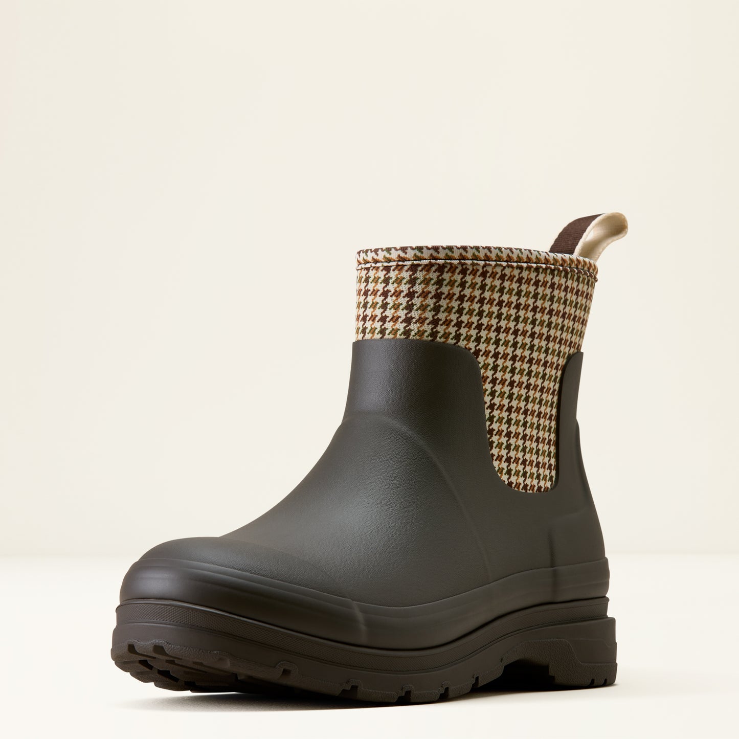 Women's Kelmarsh Shortie Rubber Boot - Chocolate/Tan Twill