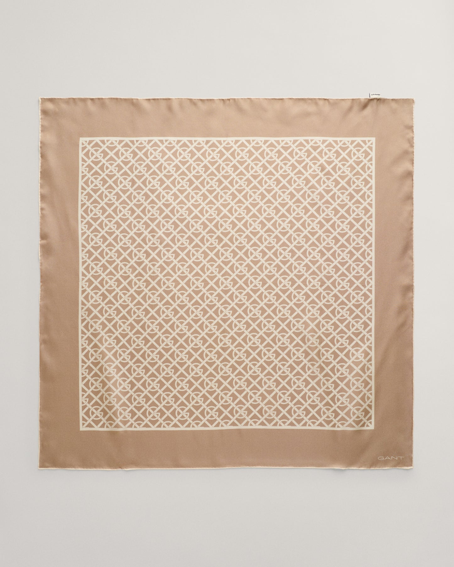 G Patterned Silk Scarf - Dark Khaki