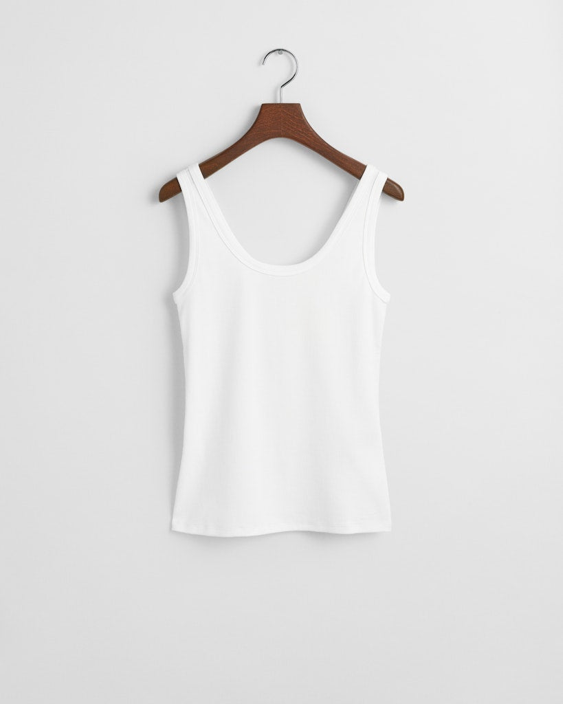 Ribbed Tank Top - White