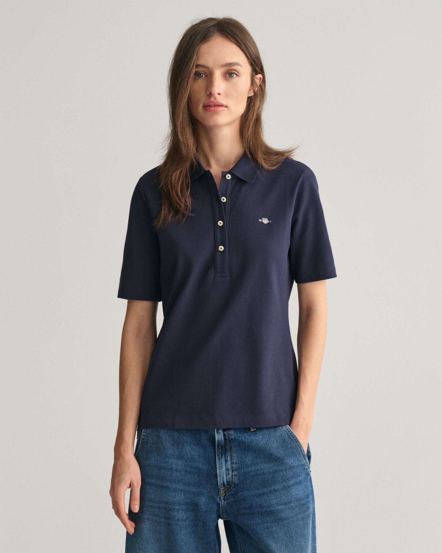 Shield Piqué Polo Shirt - Evening Blue