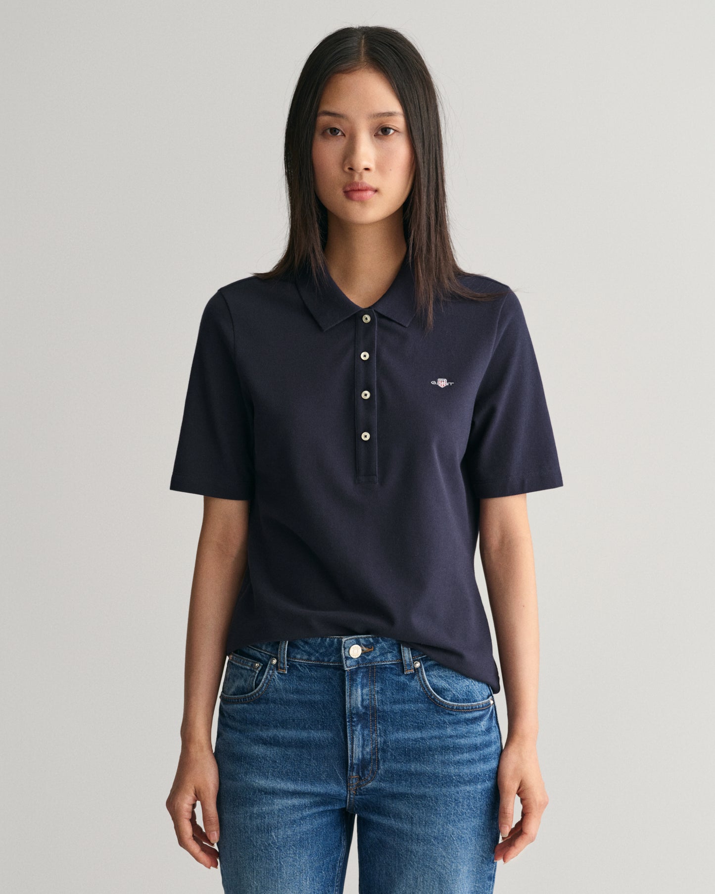 Shield Piqué Polo Shirt - Evening Blue