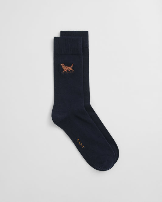 Embroidered Socks - Marine