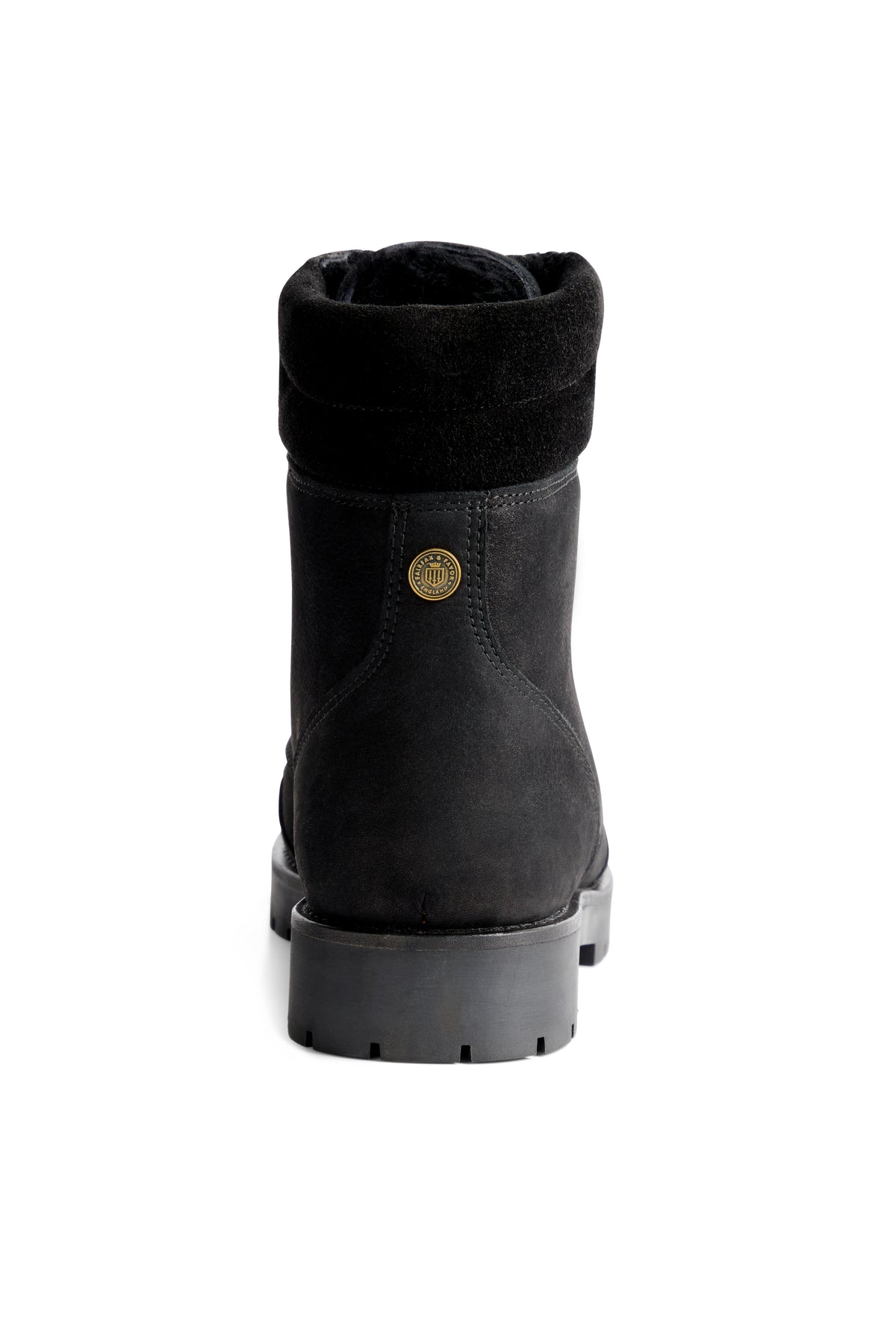 Shearling Lined Galway Ankle Boot - Black Nubuck