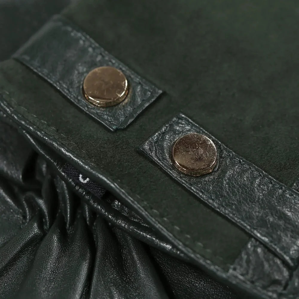 Women's Leather & Suede Gloves - Racing Green