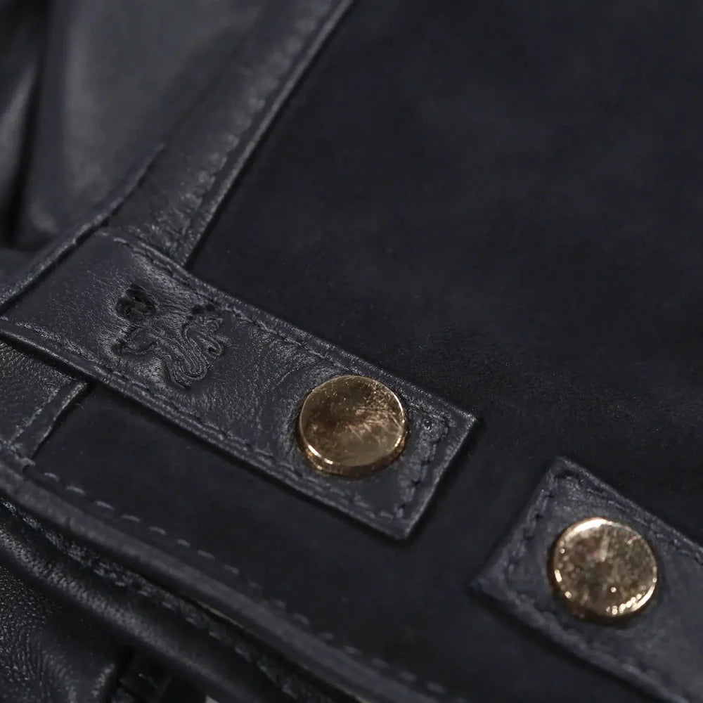 Women's Leather & Suede Gloves - Black