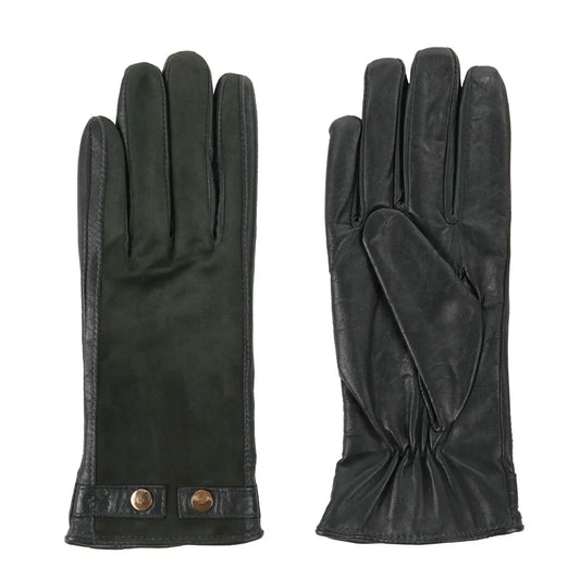 Women's Leather & Suede Gloves - Racing Green