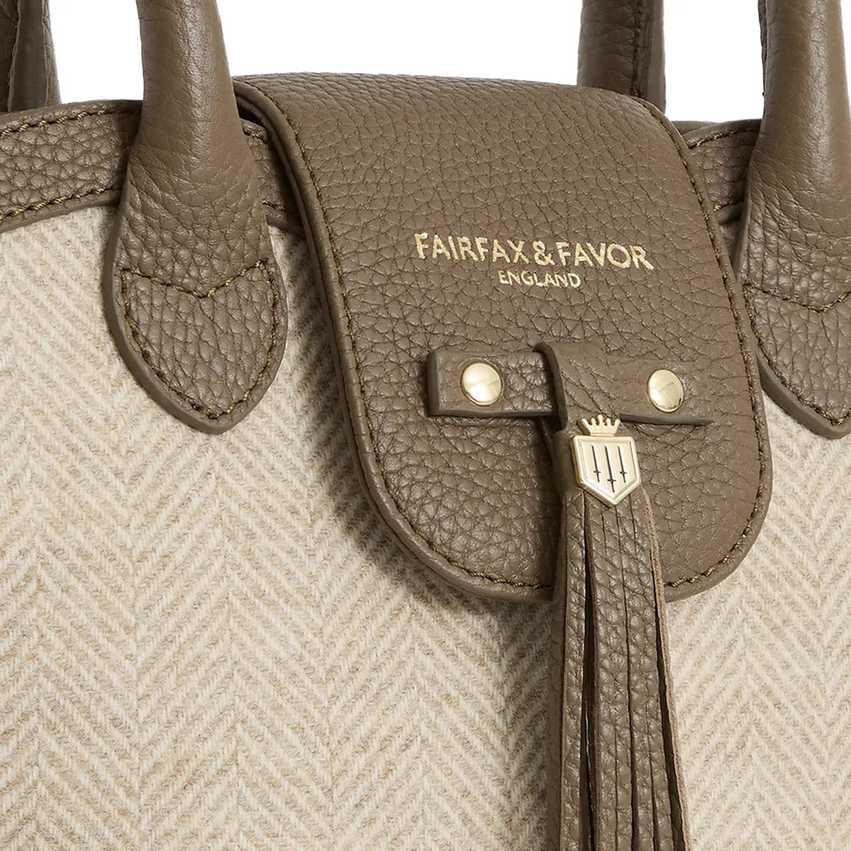 Mini Windsor Tote - Herringbone Fawn Leather