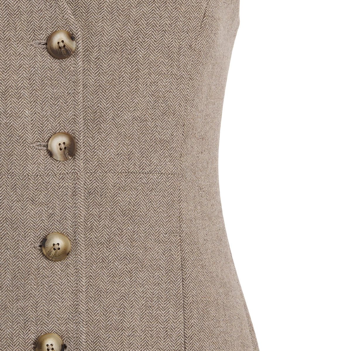 Eliza Herringbone Gilet - Driftwood