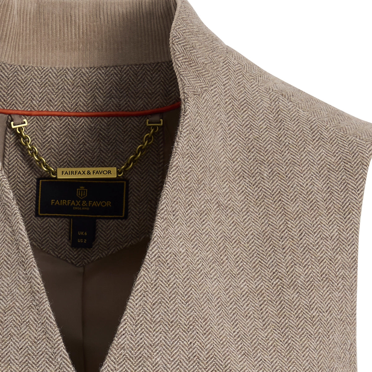 Eliza Herringbone Gilet - Driftwood