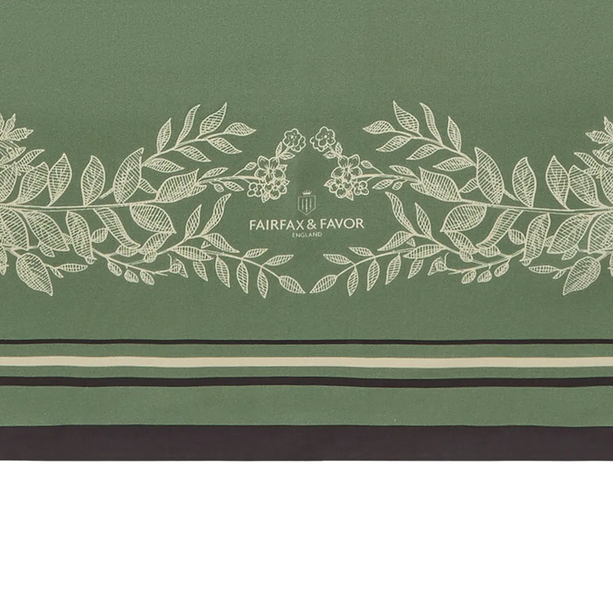 Mannington Silk Scarf - Green/Off White/Black
