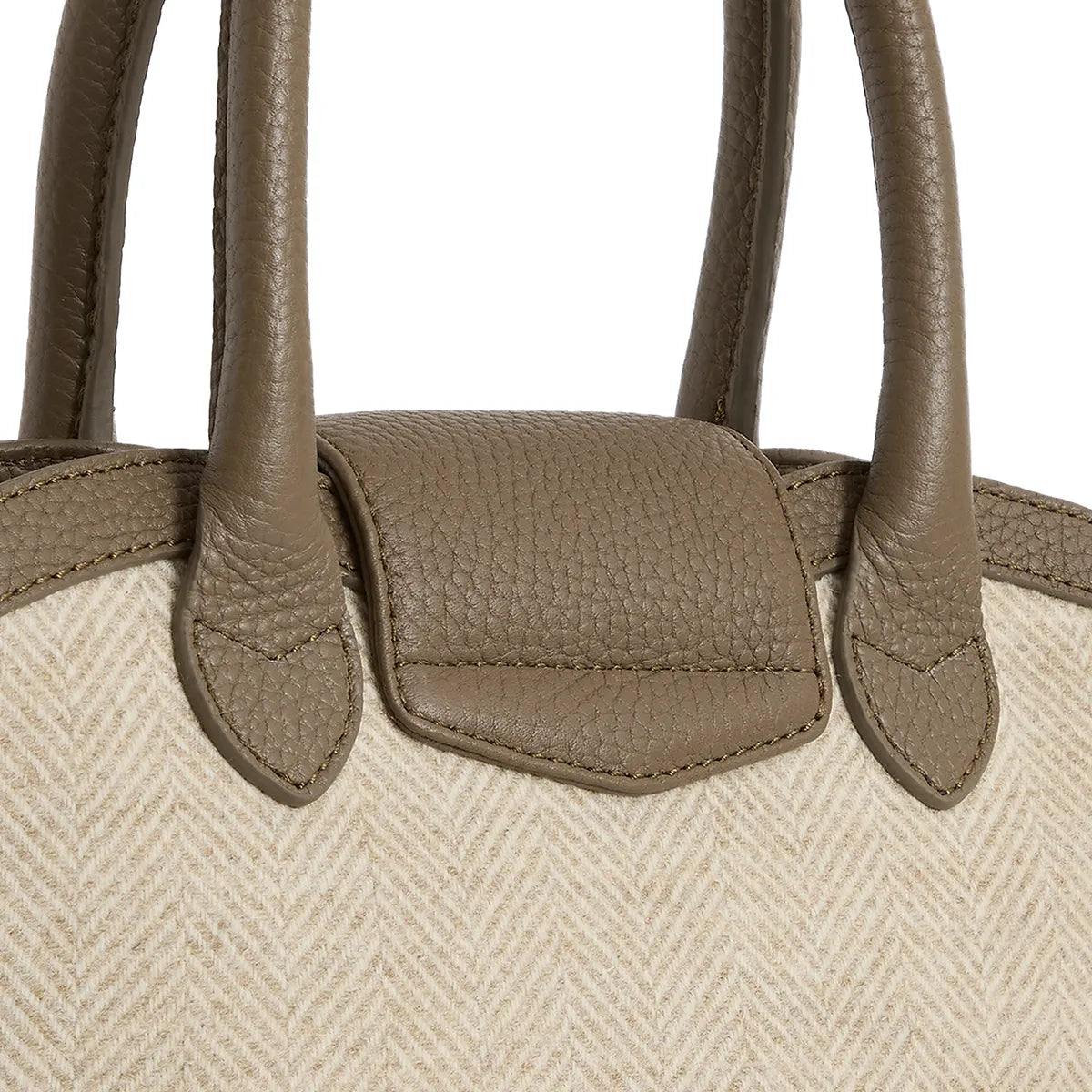 Mini Windsor Tote - Herringbone Fawn Leather