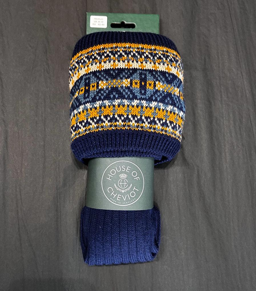 Fairisle Socks - Navy