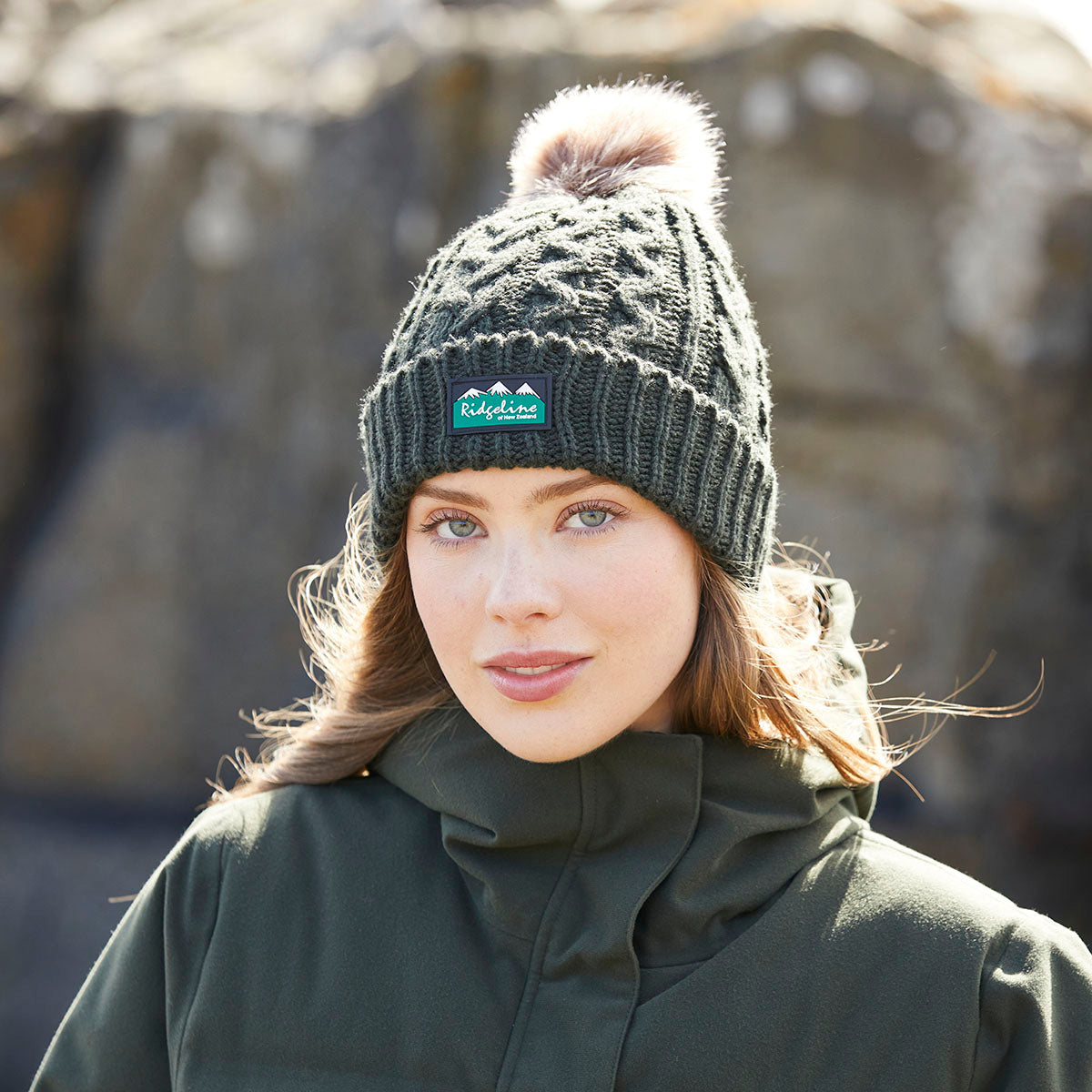Nordic Fleck Bobble Hat - Deep Forest