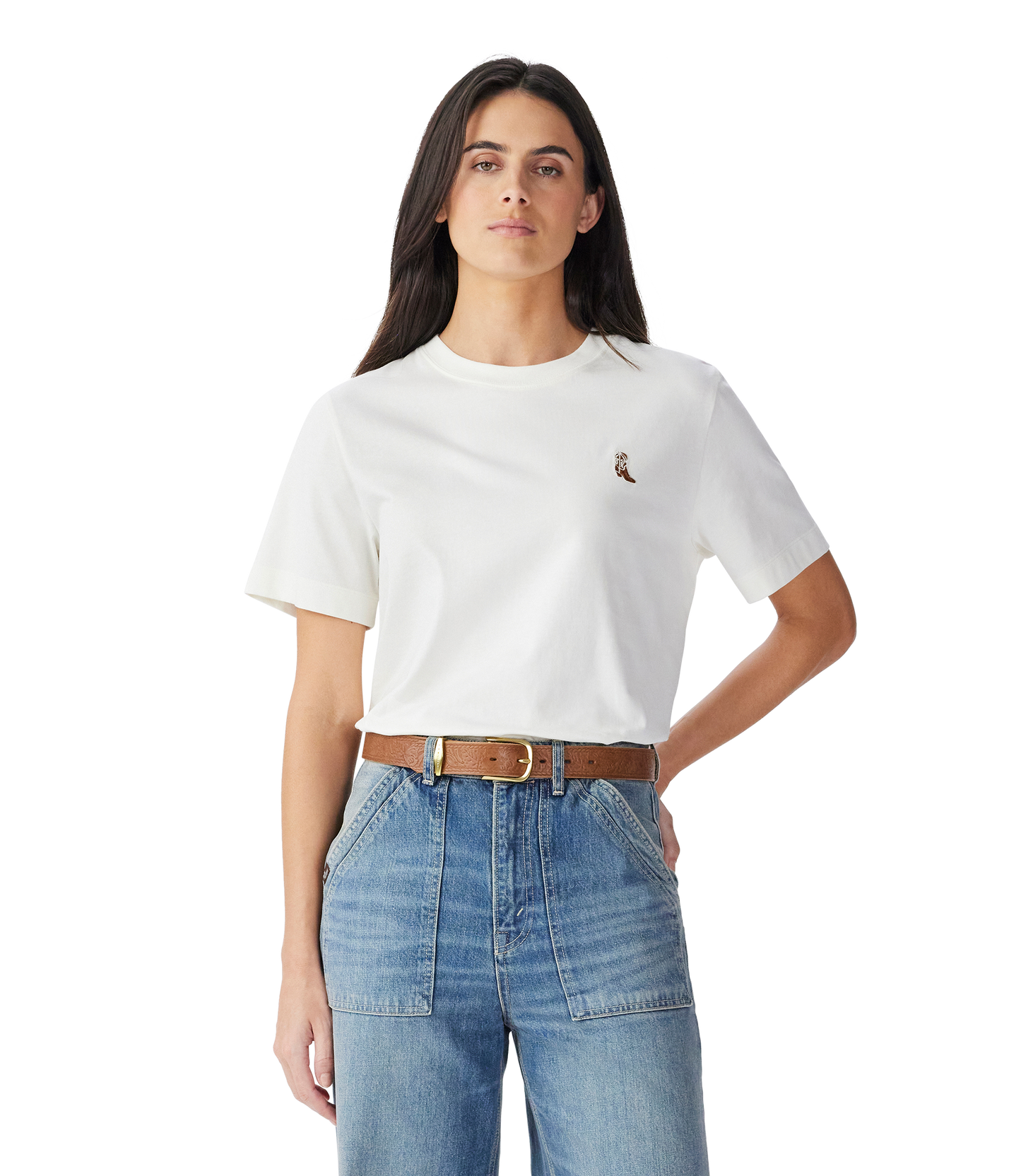 Rodeo Queen Embro T-Shirt - Off White