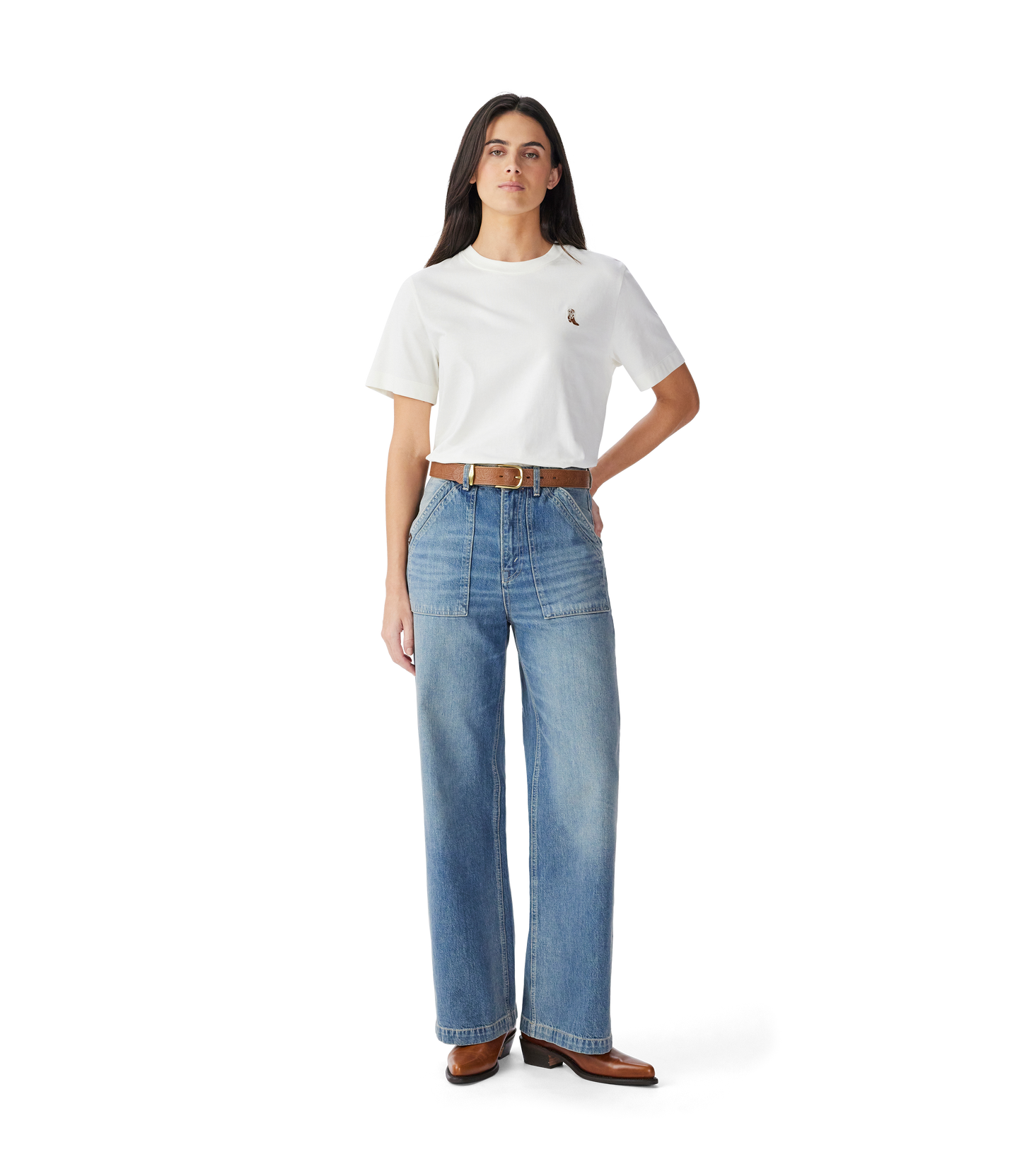 Rodeo Queen Embro T-Shirt - Off White