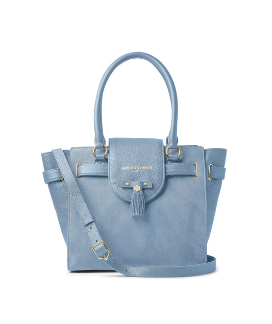 Windsor Tote - Sky Blue Suede