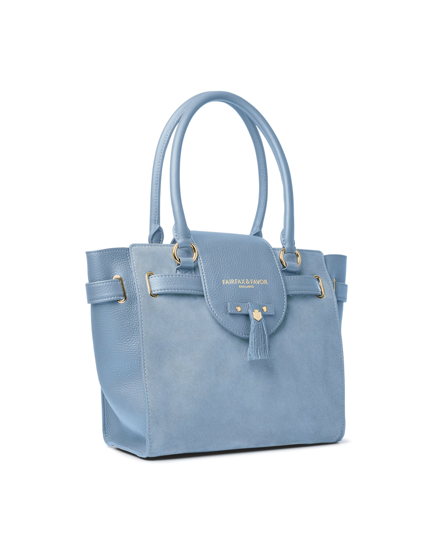Windsor Tote - Sky Blue Suede