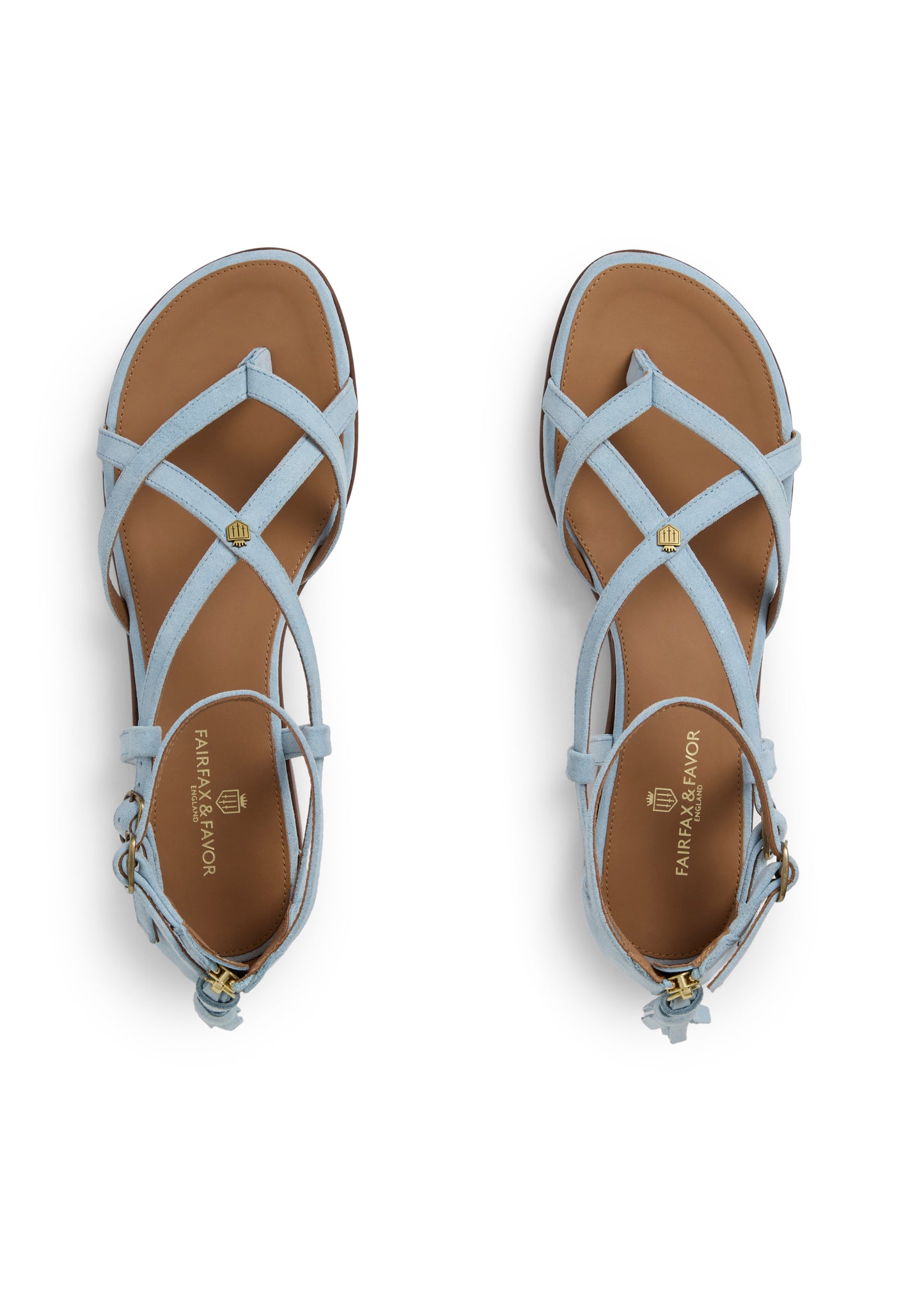 Brancaster Sandal - Sky Blue Suede