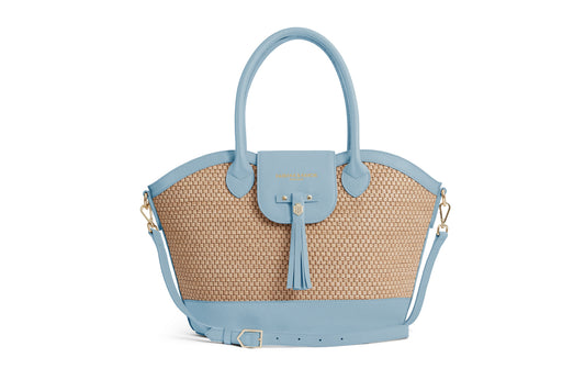 Windsor Basket Bag - Sky Blue Leather - STOCKIST EXCLUSIVE