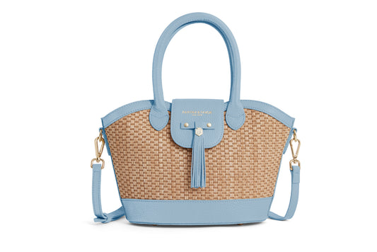 Mini Windsor Basket Bag - Sky Blue Leather