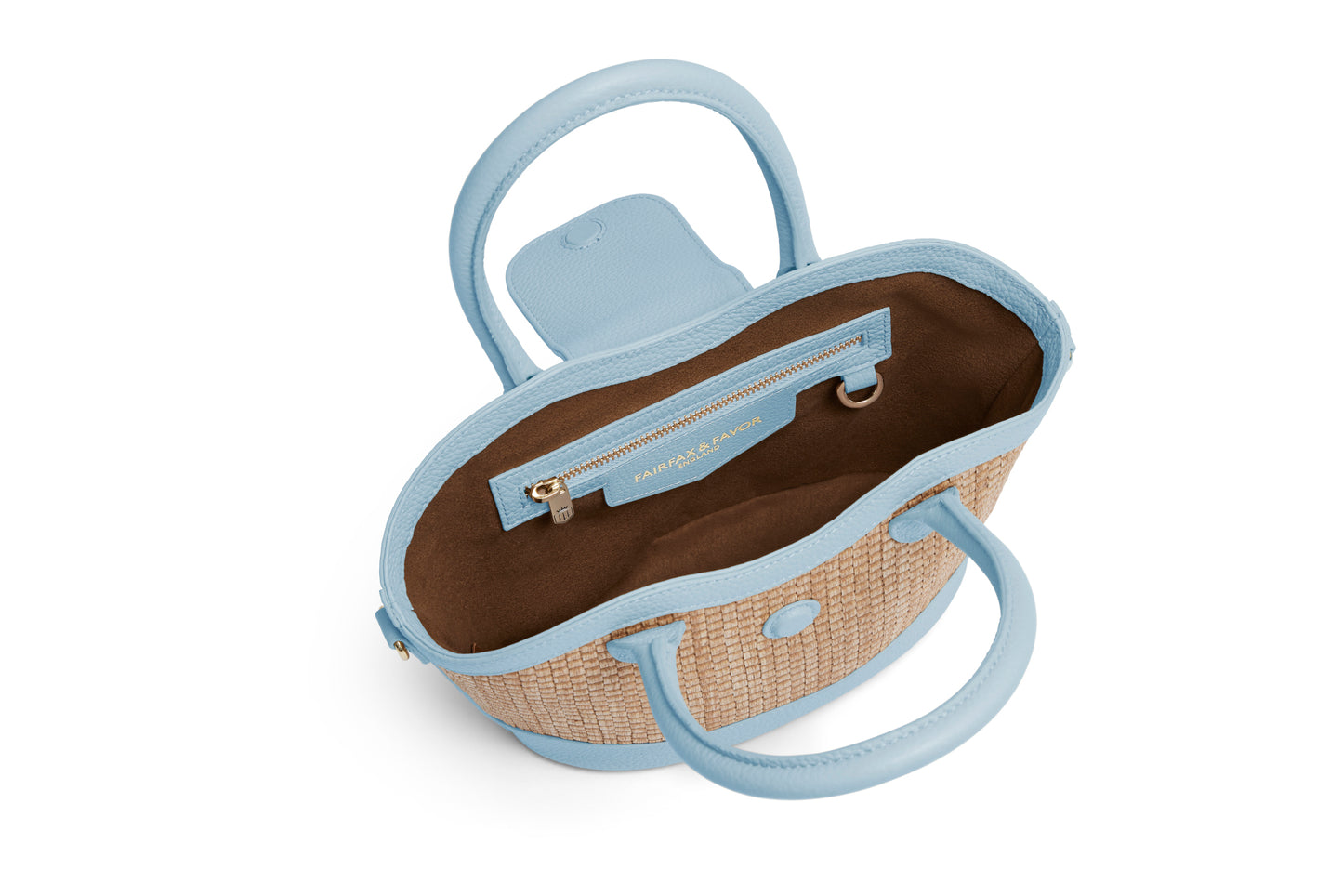 Mini Windsor Basket Bag - Sky Blue Leather