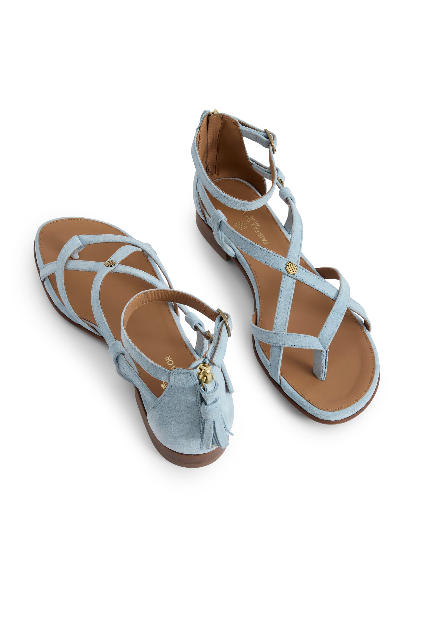 Brancaster Sandal - Sky Blue Suede