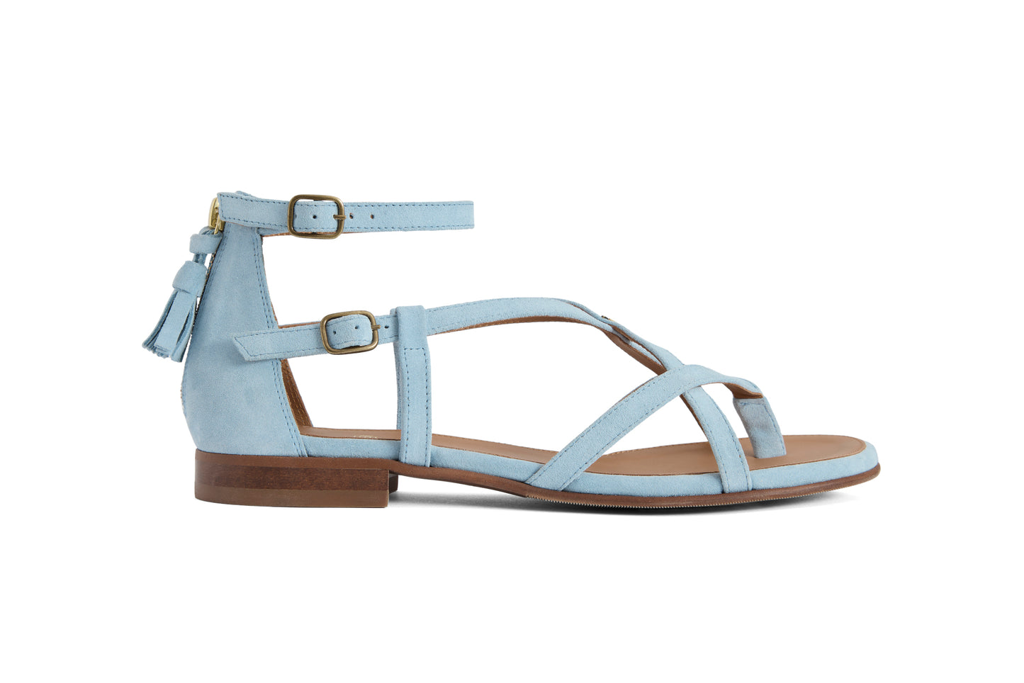 Brancaster Sandal - Sky Blue Suede