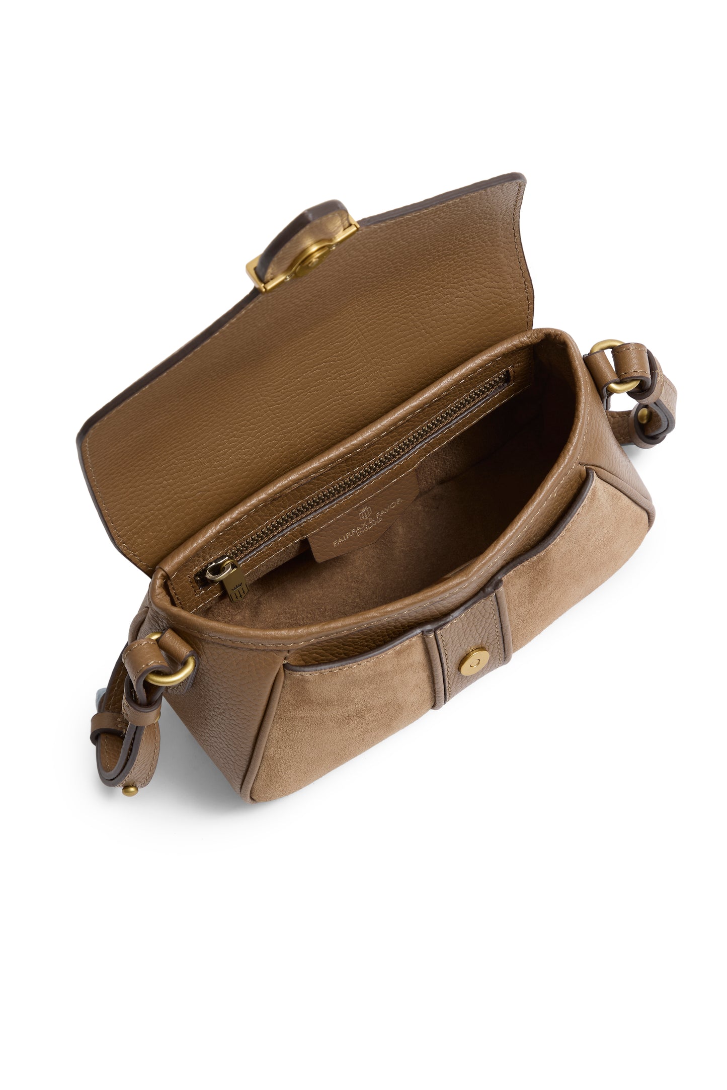 Aviemore Cross Body Bag - Tan Suede