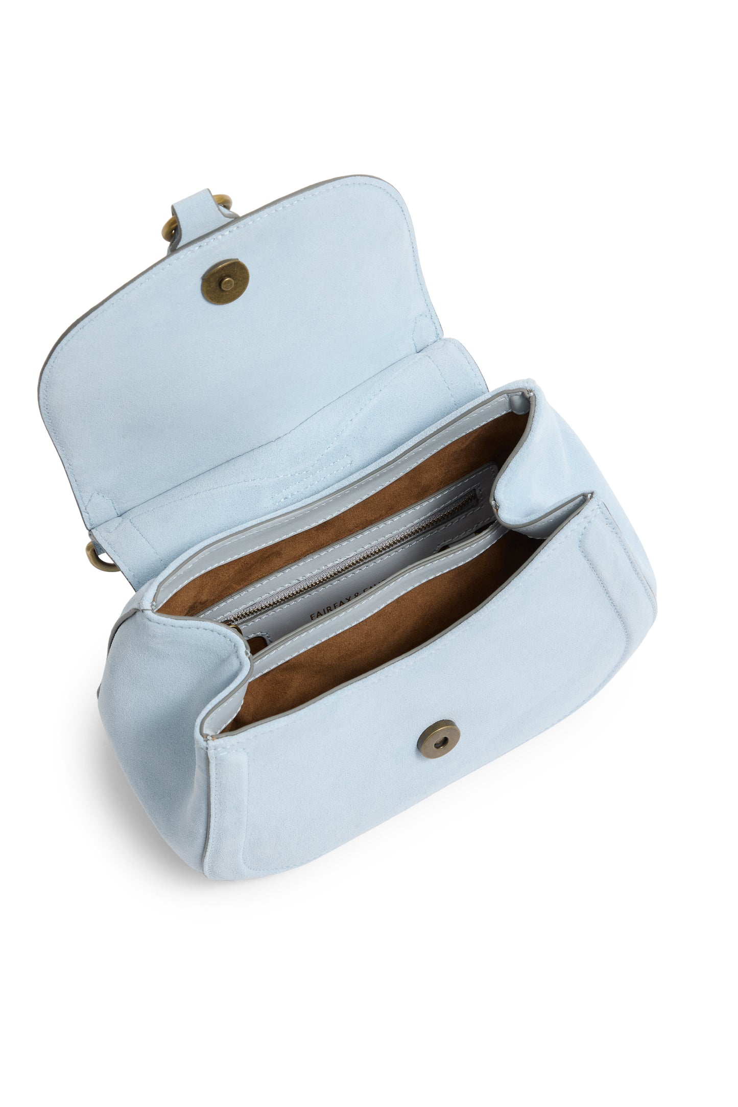 Langham Messenger Bag - Sky Blue Suede