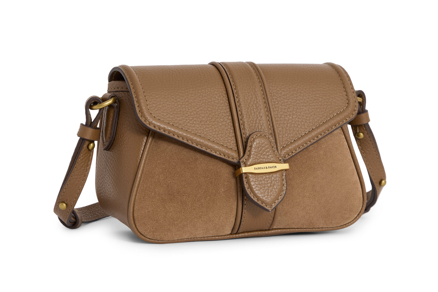 Aviemore Cross Body Bag - Tan Suede