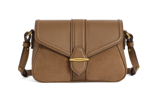 Aviemore Cross Body Bag - Tan Suede