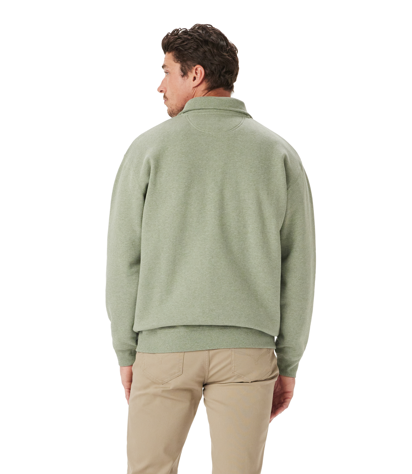 Mulyungarie 1/4 Zip Sweatshirt - Green Marle