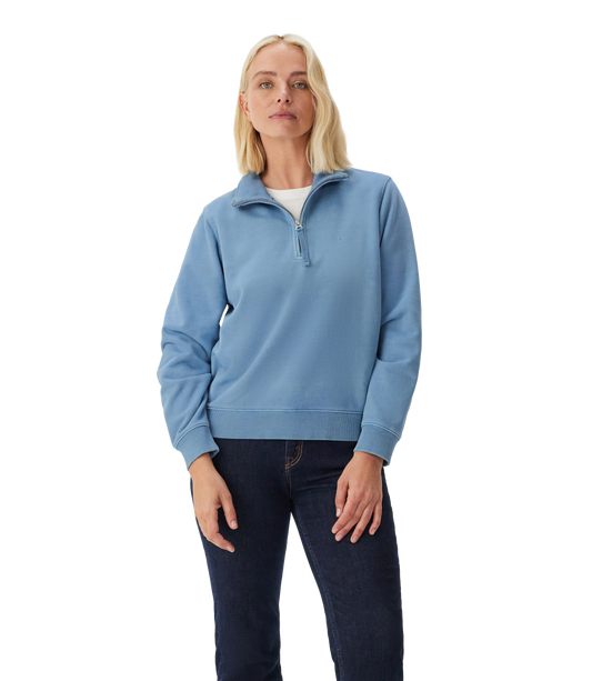 Trickett 1/4 Zip - Mid Blue