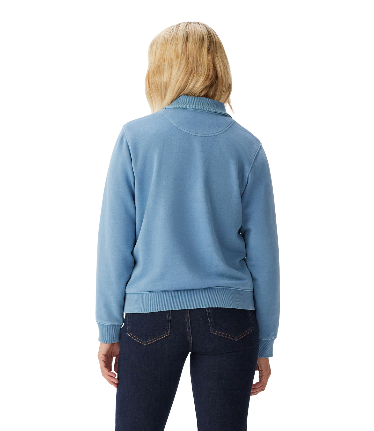 Trickett 1/4 Zip - Mid Blue