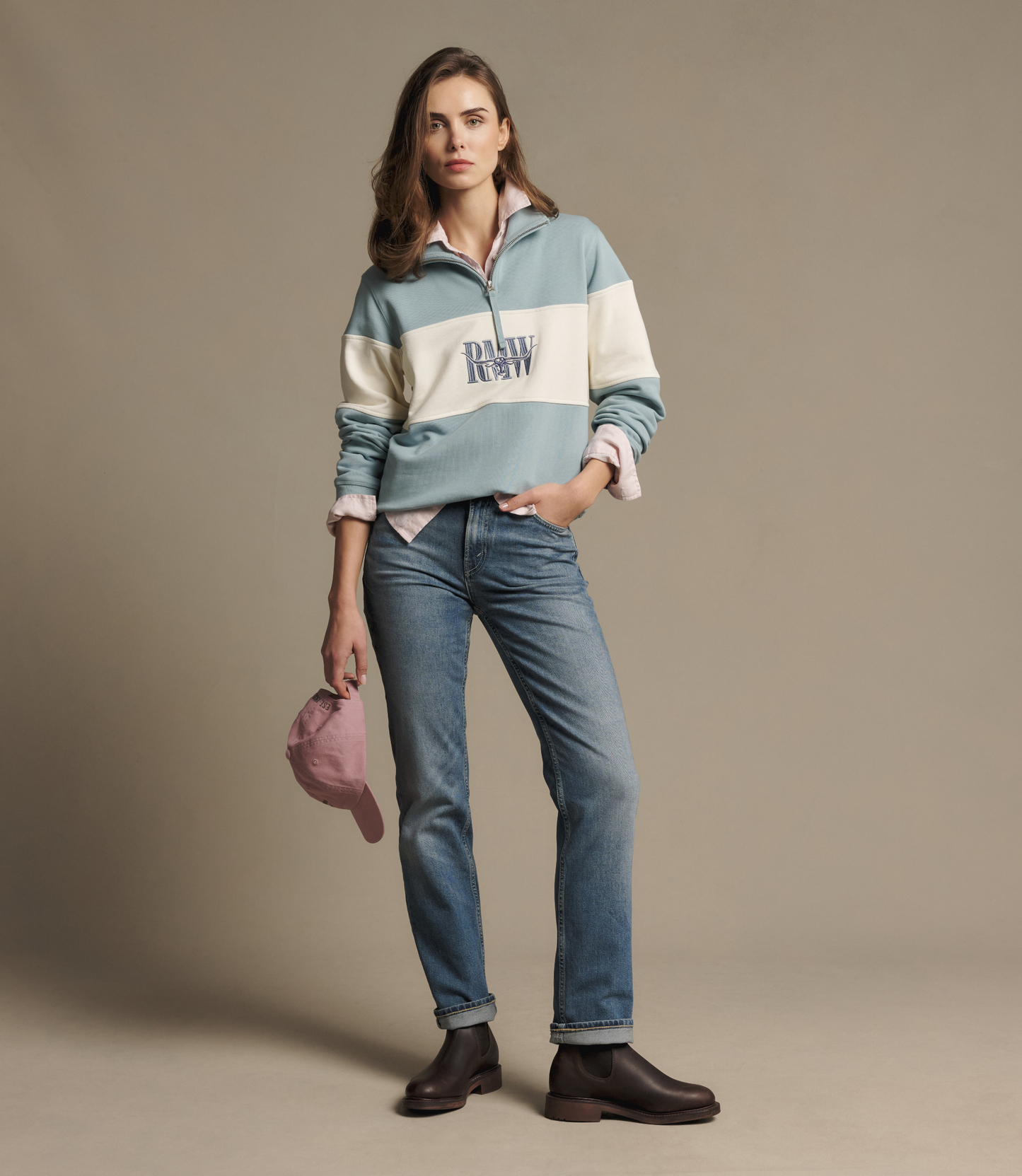 Trickett Panel Sweatshirt - Agate