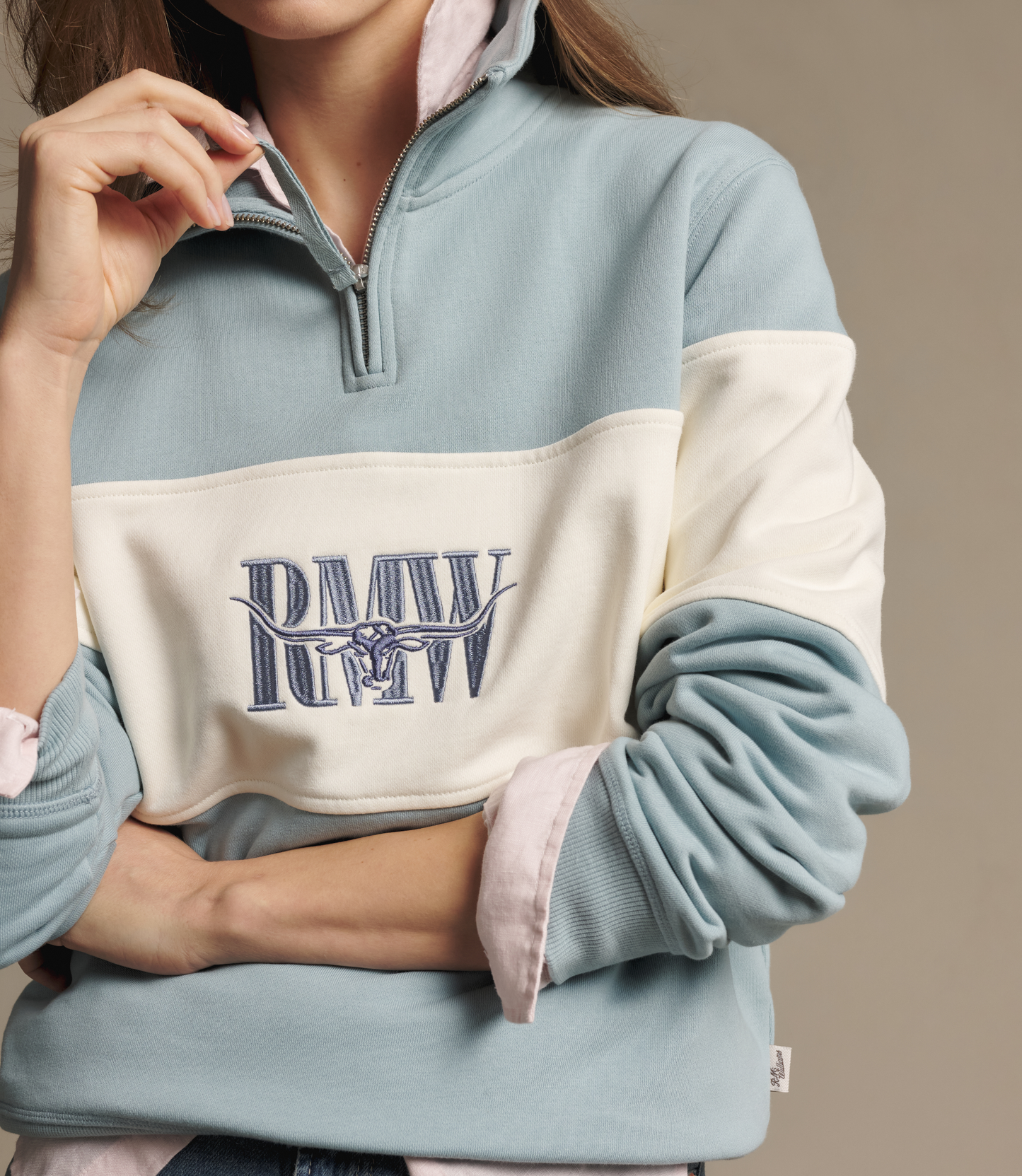 Trickett Panel Sweatshirt - Agate