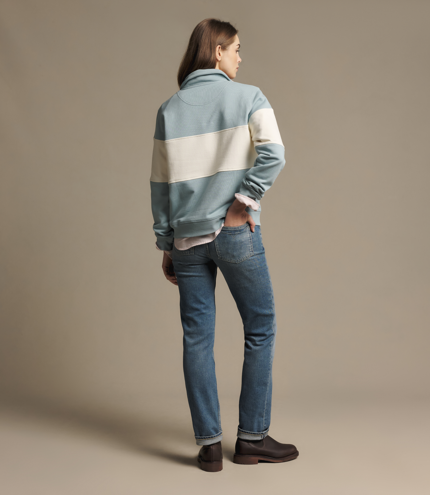 Trickett Panel Sweatshirt - Agate