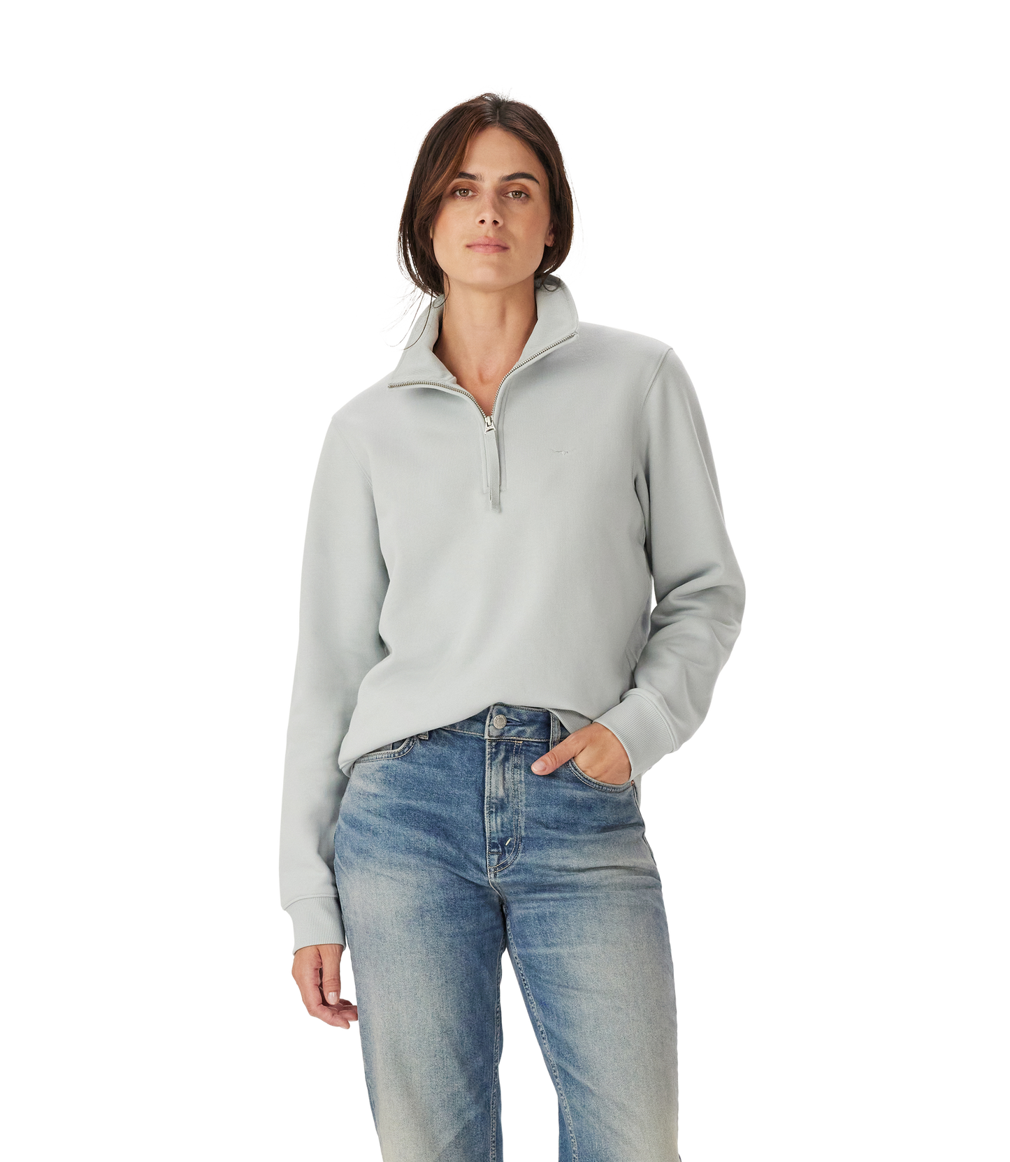 Trickett 1/4 Zip Sweatshirt - Salt
