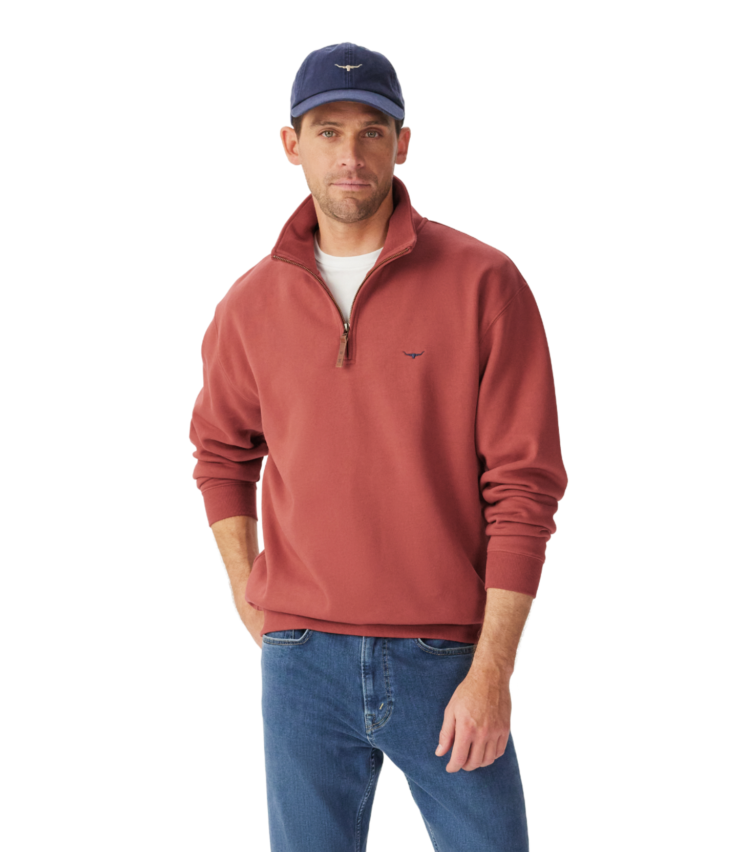 Mulyungarie 1/4 Zip Sweatshirt - Red