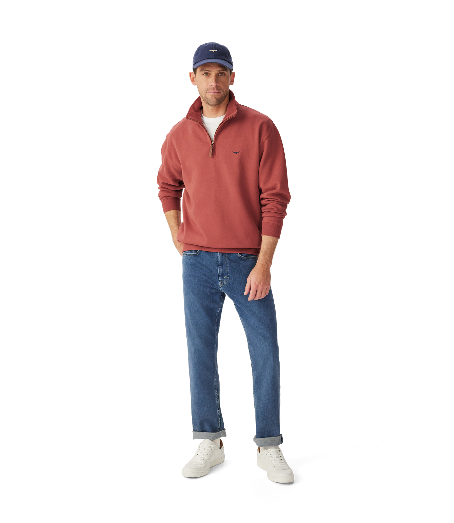 Mulyungarie 1/4 Zip Sweatshirt - Red