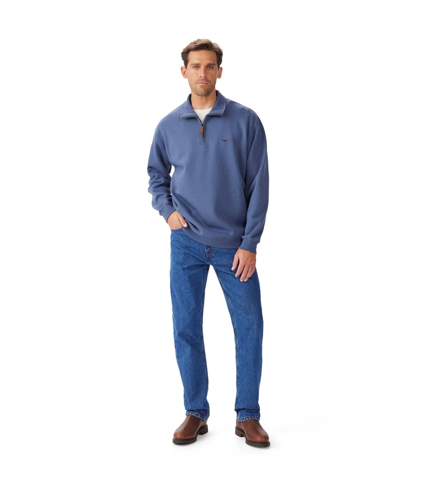 Mulyungarie 1/4 Zip Sweatshirt - Blue