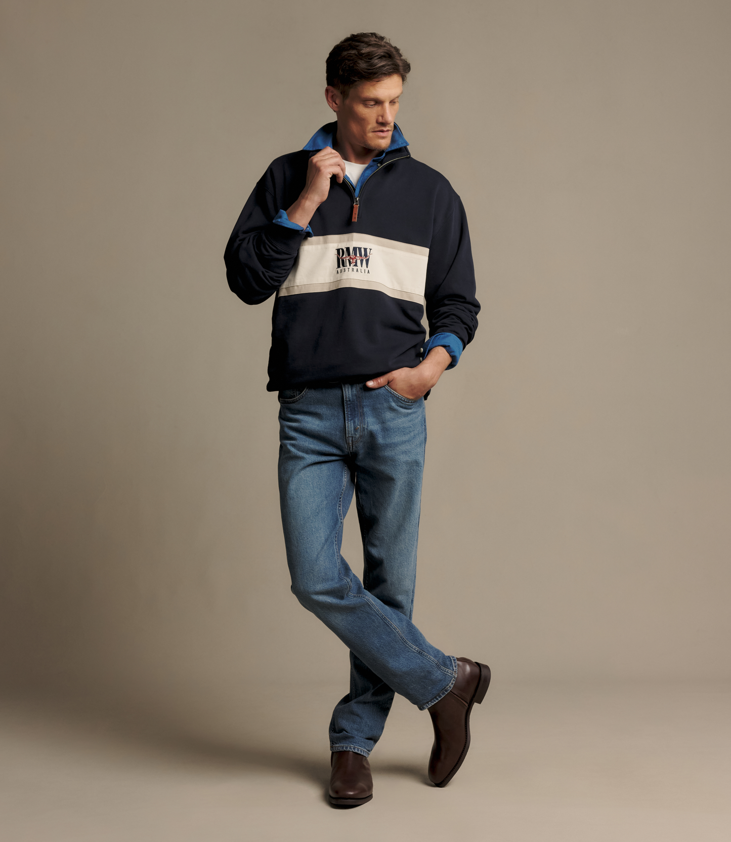 Classic R.M.W 1/4 Zip - Navy