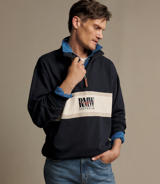 Classic R.M.W 1/4 Zip - Navy