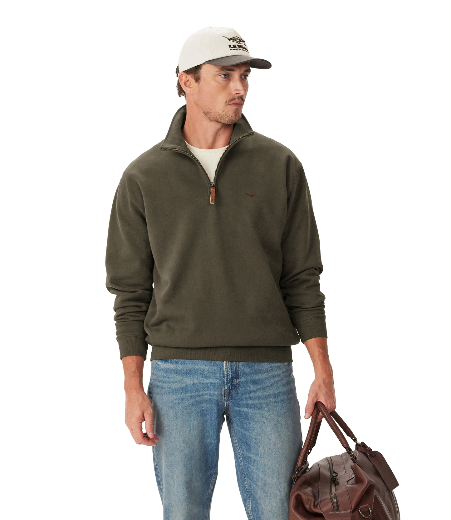 Mulyungarie 1/4 Zip Sweatshirt  - Fatigue