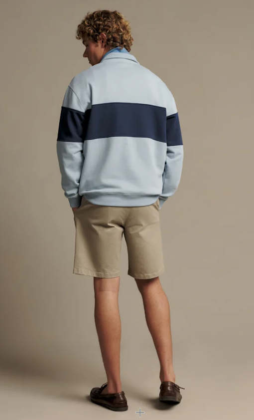 Heritage Panel Quarter Zip - Sky