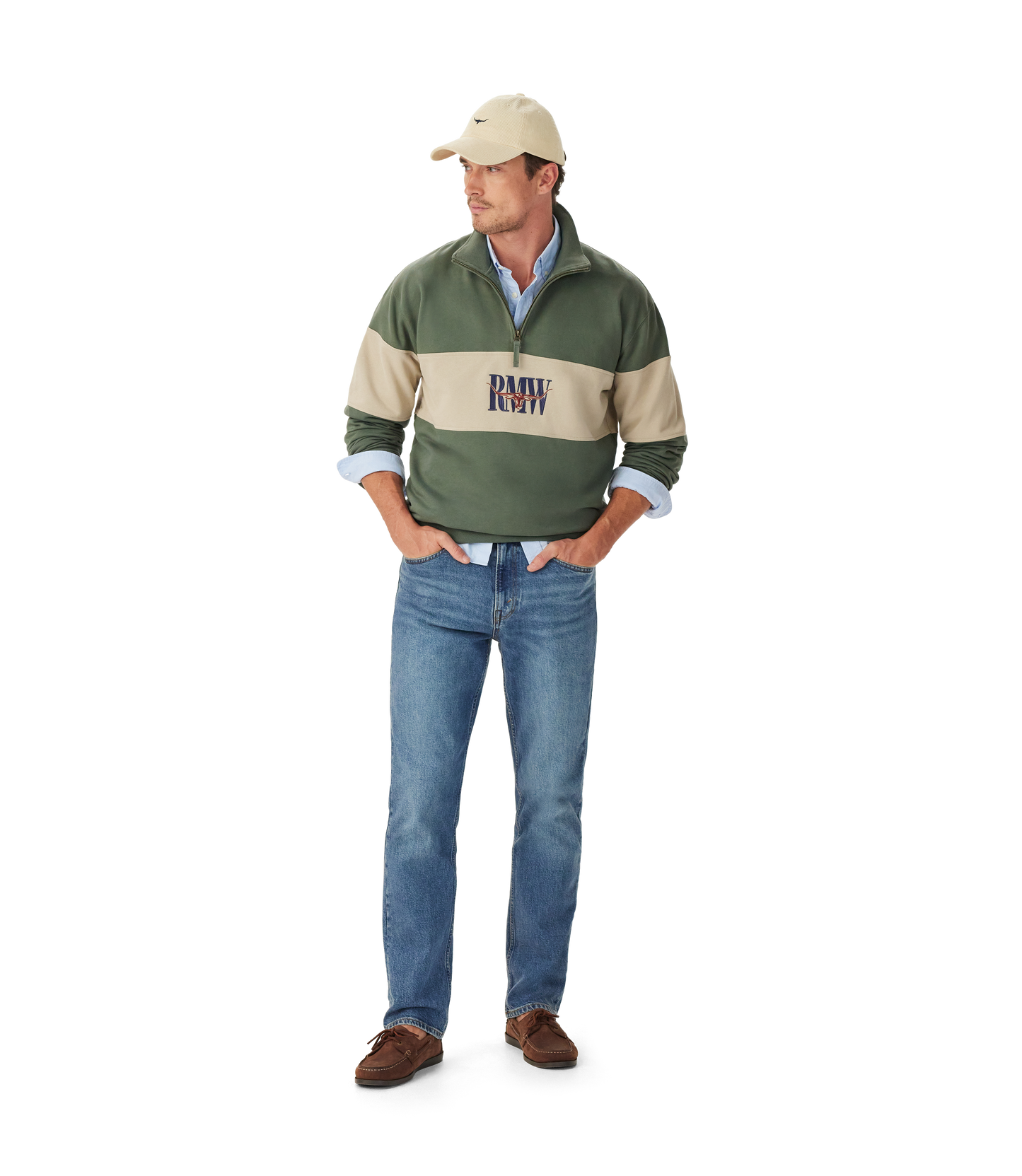 Heritage 1/4 Zip Sweatshirt - Spruce Green