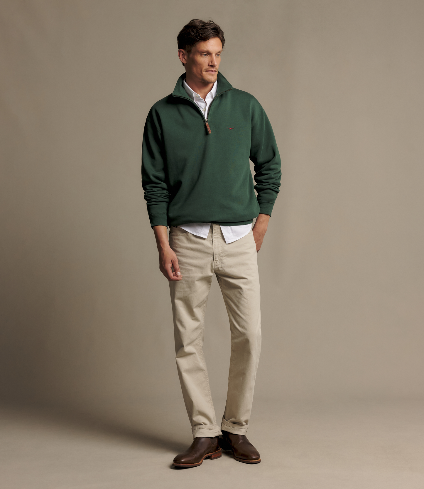 Mulyungarie 1/4 Zip Sweatshirt - Pine