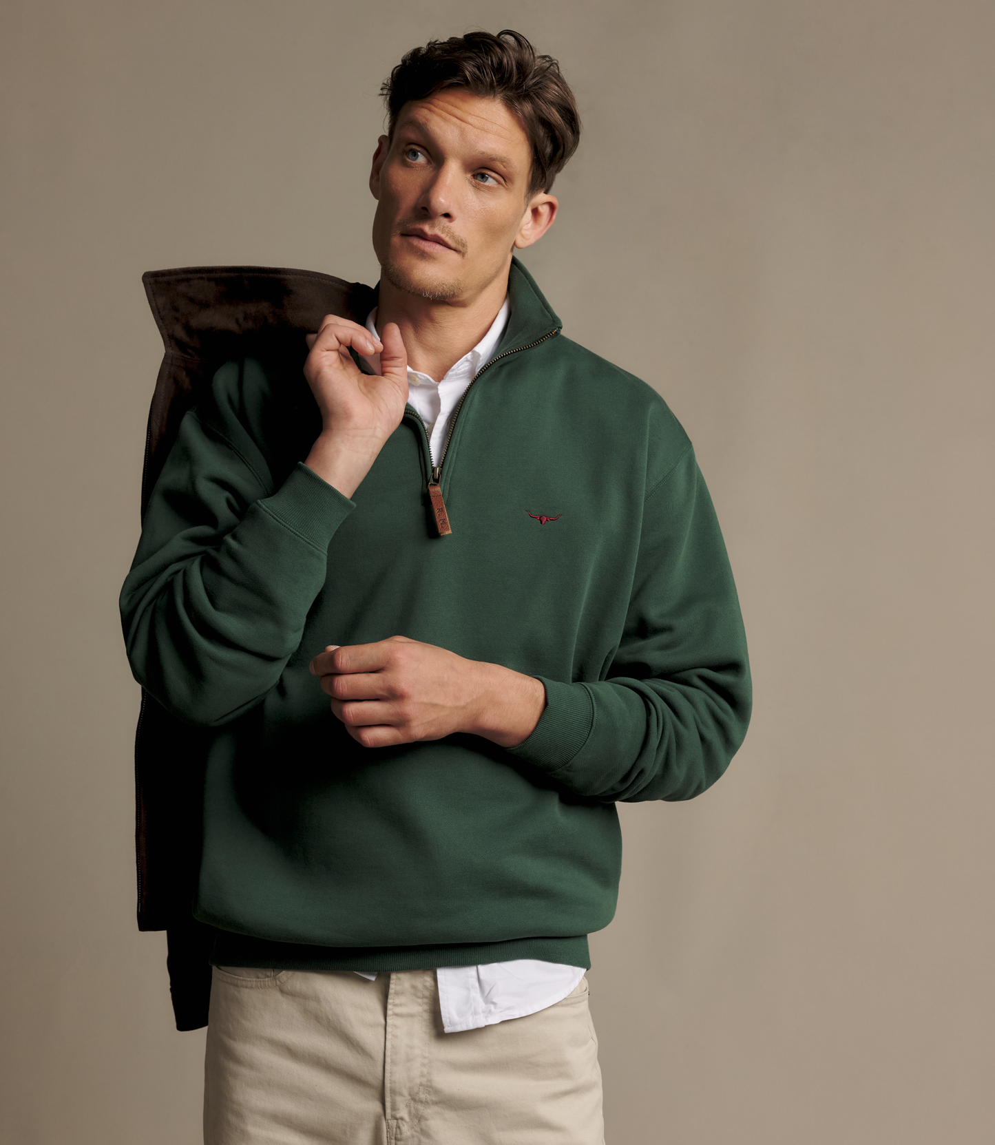 Mulyungarie 1/4 Zip Sweatshirt - Pine