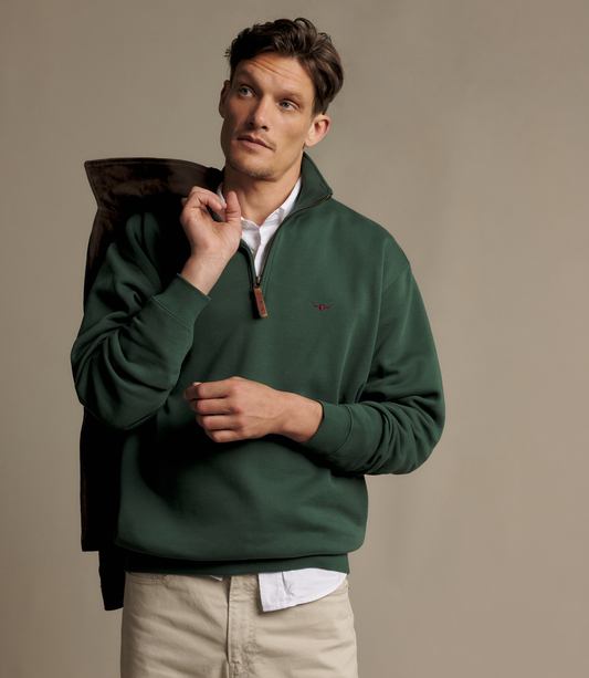 Mulyungarie 1/4 Zip Sweatshirt - Pine