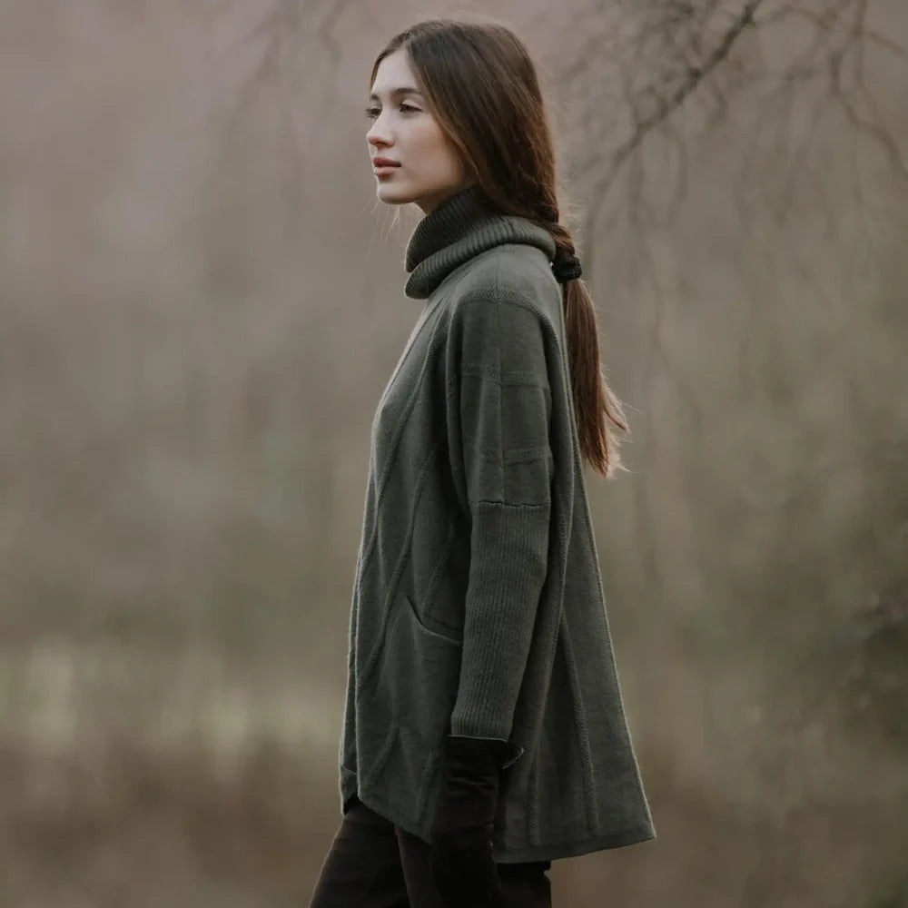 Cable Knit Jumper - Khaki